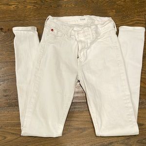 HUDSON White Skinny Jeans